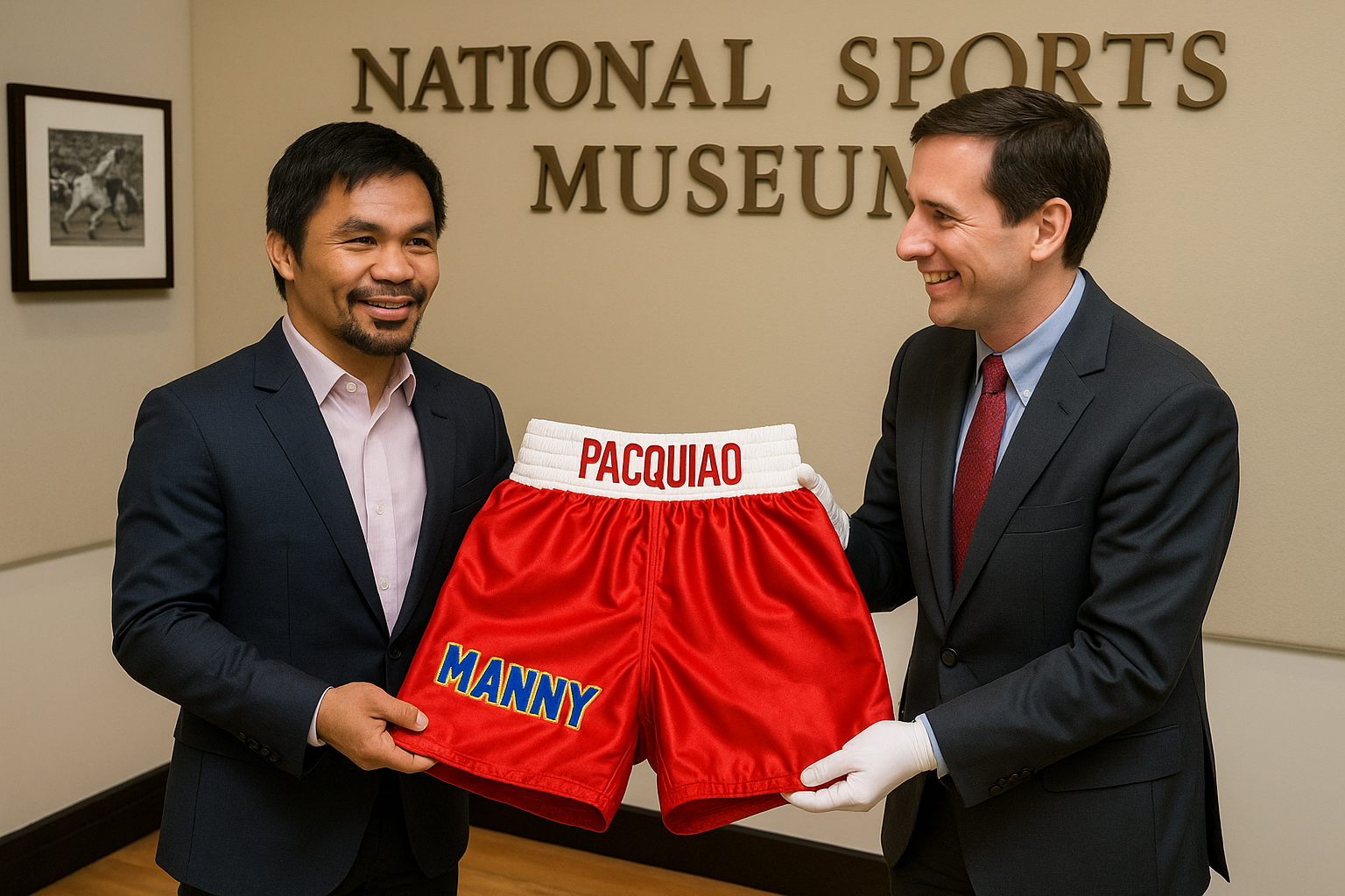 Manny Pacquiao memorabilia at National Sports Museum