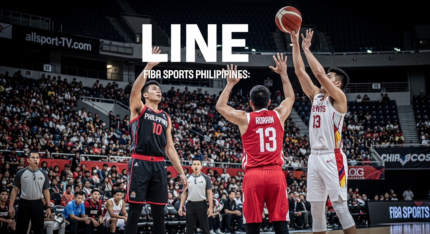 Philippine basketball arena with FIBA branding and cheering crowd.