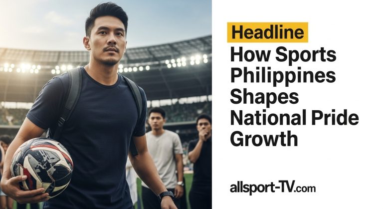 Filipino sports fans at a stadium with a broadcast crew capturing a live game.