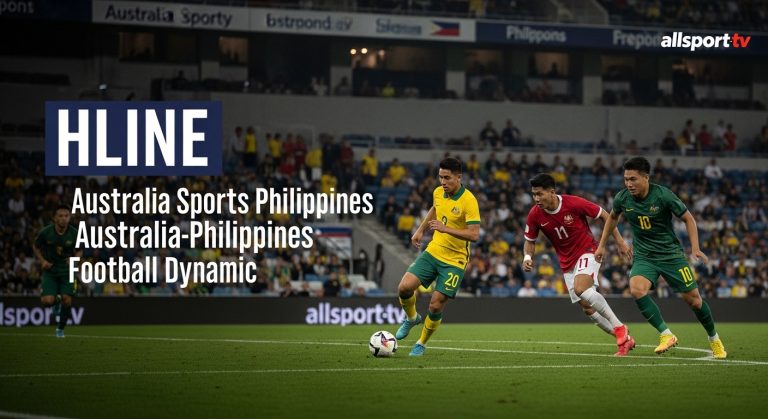Stadium scene showing Matildas and Malditas symbols, representing Australia-Philippines football exchanges.