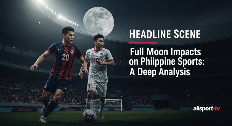 Nighttime Philippine stadium under a full moon with crowd.