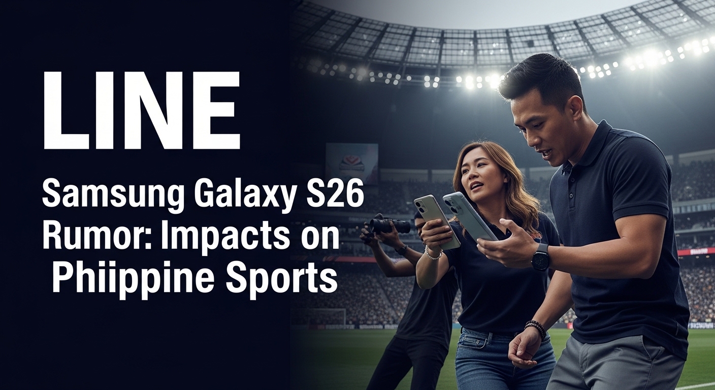 Samsung Galaxy S26 displayed in a Philippine sports broadcasting studio during a live production.